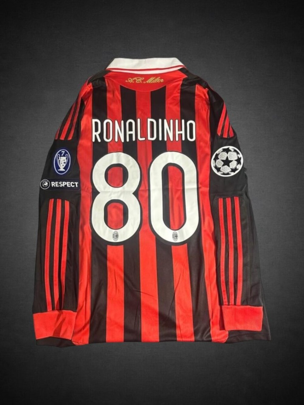 2009/10 AC Milan Ronaldinho Full Sleeve Football soccer jersey
